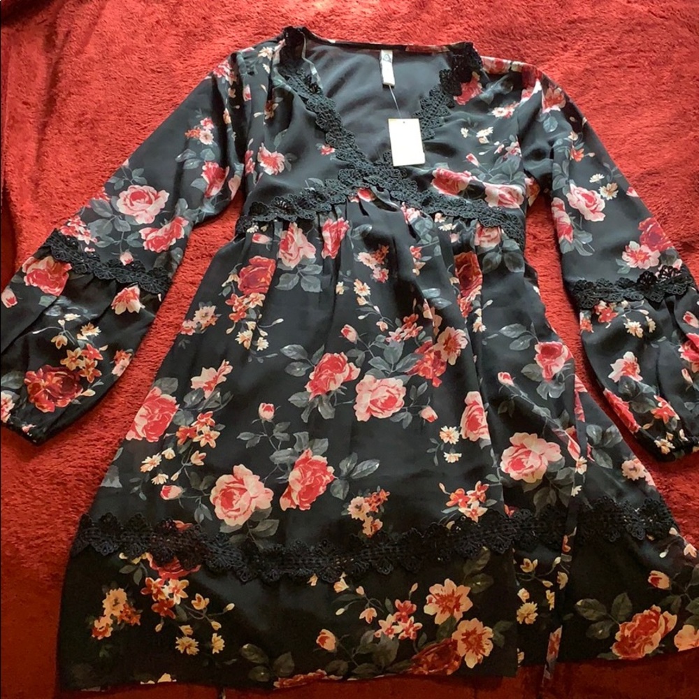 Black long sleeved dress